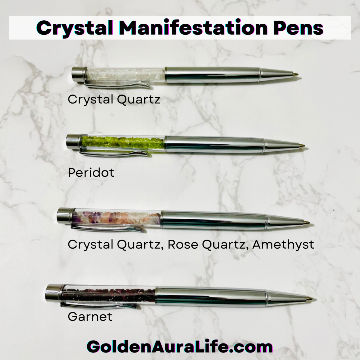 Crystal Manifestation Pens To Create The Life You Desire