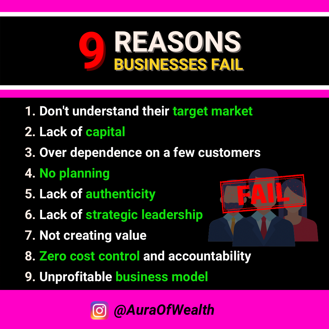 9 Reasons Why Your Business Isn’t Successful